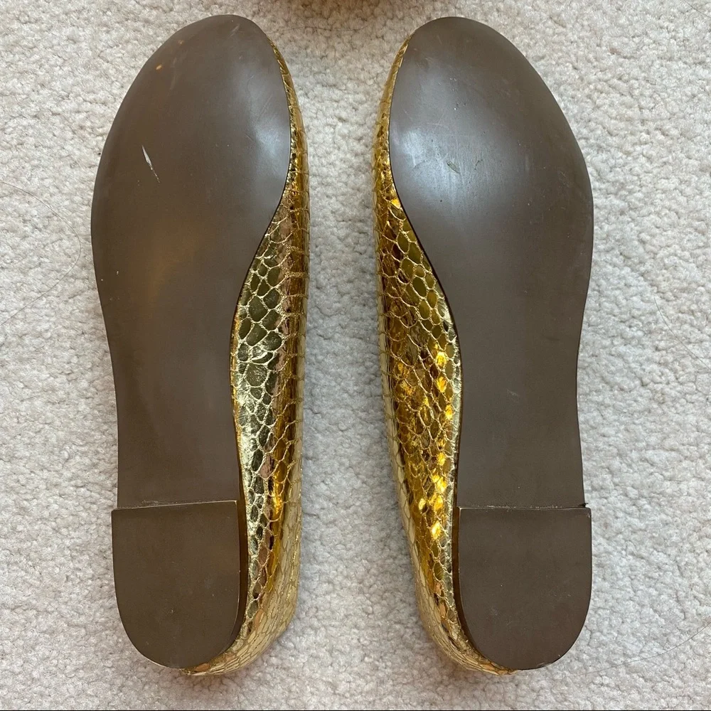 [NWT] Steve Madden Gold Ballet Flats
